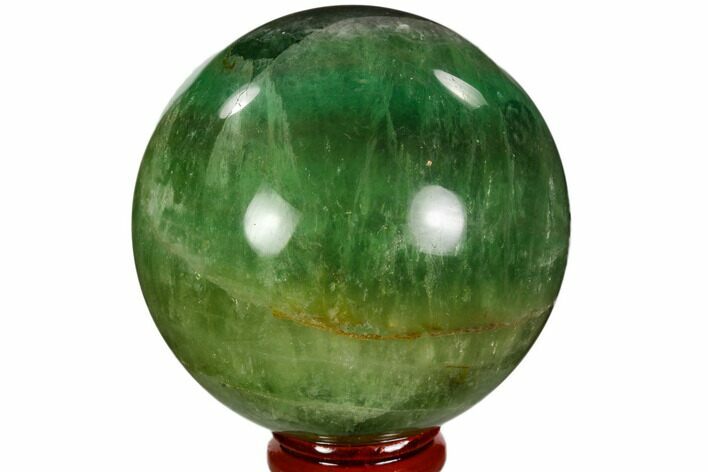 Polished Green Fluorite Sphere - Madagascar #106289